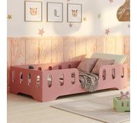 smartwood Letto Montessori 80x180 Letto per Bambini in Legno FSC Colore Rosa TILA 2 con Sponda Anticaduta e Rete a Doghe Fino a 230 kg - Per Bambino e Bambina - Montaggio Facile