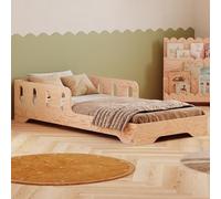 smartwood Letto Montessori Bambini 120x200 - Letto Singolo in Legno FSC con Sponda Anticaduta e Doghe Dritte, portata 300 kg - Per Bambino e Bambina - Montaggio semplice - TILA 6