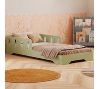 smartwood Letto Montessori Bambini 140x200 - Letto Singolo Color Verde in Legno FSC con Sponda Anticaduta e Doghe Dritte, portata 300 kg - Per Bambino e Bambina - Montaggio semplice - TILA 6