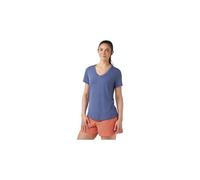 Smartwool active ultralite v neck technical t shirt donna blu