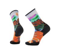 Smartwool - Calzini trail running in Lana merino - Trail Run Targeted Cushion Singletrack Print Crew Socks Orange Rust - Taglia L - Arancione Arancione L