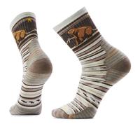 Smartwool - Hike Targeted Cushion Bear Stripe Mid Crew Socks - Calze da trekking EU 42-45 grigio