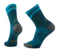 Smartwool - Performance Run Zero Cushion Mid Crew Pattern - Calze da running Unisex L | EU 42|45 blu