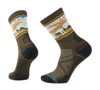 Smartwool Unisex Hike Light Cushion Mountain Moose Crew Calzini Military Olive L