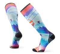 Smartwool Unisex Ski Zero Cushion Ski Day Print OTC Calzini Laguna Blue L