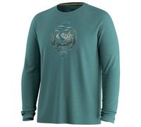 Smartwool - Wander Valley Active Long Sleeve Graphic Tee - Maglia a manica lunga merino S turchese