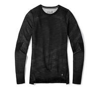 Smartwool Women's Intraknit Thermal Merino Base Layer Crew, Girocollo Intimo Termico Donna, Nero/Bianco, L