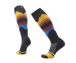 SMARTWOOL W's Ski Targeted Cushion OTC - calze da sci - donna Black/Yellow/Blue S (34-37)