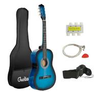 Smartxchoices 96,5 cm corde folk chitarra acustica per principianti amanti della musica Kids Gift 4 colori, blue