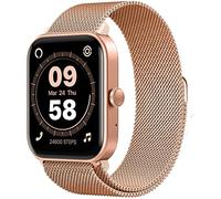 SMARTY2.0 - Smartwatch SW038E - Colore Rosa - Assistente Vocale Alexa Integrata, Chiamate Bluetooth, 14 Modalità Sport, Display da 1.8" - Cinturino in Metallo - Dimensioni 46.5 x 40.5 x 13 mm