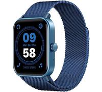 SMARTY2.0 - Smartwatch SW038F - Colore Azzurro - Assistente Vocale Alexa Integrata, Chiamate Bluetooth, 14 Modalità Sport, Display da 1.8" - Cinturino in Metallo - Dimensioni 46.5 x 40.5 x 13 mm