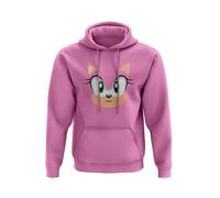 SmartyPants Amy Hedgehog Felpa con cappuccio rosa per tutte le stagioni fidanzata schiacciata carina carina ragazza potente martello occhi faccia animale fantasy avventura gioco TV film regalo regalo