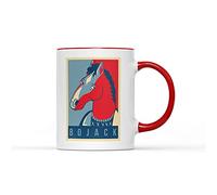 SmartyPants BoJack Serie TV Horseman Head Mug - Tazza in ceramica per caffè, tè, bevande calde, regalo (manico rosso)