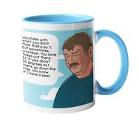 SMARTYPANTS Clarksons Farm Gerald Tazza da tè e caffè con citazione divertente con frase di Gibberish Jeremy Caleb TV Show regalo (manico blu)