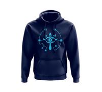 SmartyPants Felpa con cappuccio ispirata ai fan di Sheikah Eye Symbol Legend of Zelda, taglie S-XXL (Large), blu navy, blu navy, L