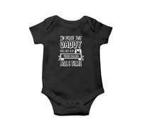 SMARTYPANTS I'm Proof That Daddy Does Not Play Videogiochi All The Time Babygrow Simpatico regalo per la festa del papà, compleanno, Natale, neonato Nero 2 mesi