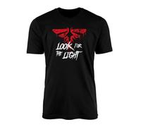 SMARTYPANTS Maglietta con scritta "Look for The Light", con simbolo delle lucciole, ispirato al gioco, Ellie Joel, azione post-apocalittica, per adulti e bambini, regali coordinati, Nero , 5XL