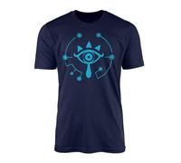 SMARTYPANTS Maglietta con simbolo dell'occhio di sceicco Legend of Zelda, per adolescenti, adulti, bambini, videogiochi, ispirata ai fan del videogioco, Breath of Wild Navy, regalo regalo, blu navy, M