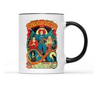 SMARTYPANTS Sanderson Sisters Mug - Tazza classica retrò Hocus Pocus Halloween strega Wiches Spell Broom Black Cat Binx candela film cinema regalo tazza da tè e caffè (manico nero prime)