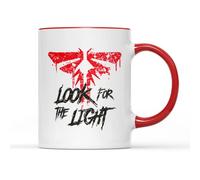 SMARTYPANTS Tazza da tè e caffè con scritta "Look for The Light", ispirata al gioco con simbolo delle lucciole, Ellie Joel, post-apocalittica, per la TV dopo l'apocalittico, regalo di sopravvivenza