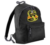 SmartyPants Zainetto con nome personalizzato Cobra Kai, nero, per arti marziali, commedia, karate, kung fu, serie TV, cinema, film, bambini, adolescenti, scuola, regalo, Tinta unita., S