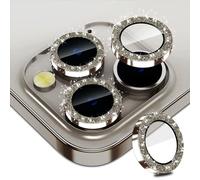 Smasener Pellicola Fotocamera per iPhone 15 Pro 6,1 Pollici e iPhone 15 Pro Max 6,7 Pollici, 9H Vetro Temperato Copri Anello Individuale in Metallo, HD Chiaro (Titanio naturale)