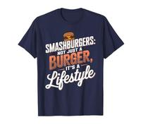 Smash Burger Lover Cheeseburger alla griglia con parte superiore piatta Maglietta
