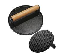 Smash Burger Press, Heavy-Duty Metal Round Hamburger Press, Flat Top Griddle Cooking Tool with Non-Slip Handle for BBQs, Backyard Parties, Tailgates, Picnics, and Outdoor Cooking Activities