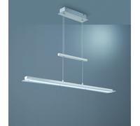 SMASH SOSPENSIONE LED 18W 1980lm, 3000+4000+5000+6500K ACCIAIO SATINATO E VETRO BIANCO REGOLABILE IN ALTEZZA CON TOUCH DIMMER L. 100CM