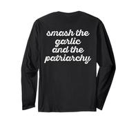 Smash The Garlic & The Patriarchy Feminist Cook Meme sul Retro Maglia a Manica