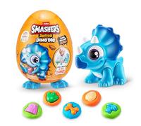Smashers Junior Dino Dig Uovo piccolo di ZURU Oltre 12 sorprese, combinazioni, stampo, dinosauro, giocattoli per la prima infanzia, costruire il gioco sensoriale, da 18 mesi a 3 anni (Triceratops)
