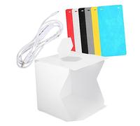 SMASOLO 1 Set Lightbox Fotografico LED Illuminante Portatile per Riprese e Piccoli Oggetti Design e Antirughe Alimentazione USB Facile Trasportare e Installare