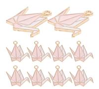 SMASOLO 10 pezzi Charms Ciondoli Origami Gru in Lega per Bracciali Fai da Te Accessori Decorativi Leggeri e Resistenti per Gioielli Handmade