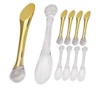 SMASOLO 10 pezzi Spatole per in Abs per Applicazione Precisa di e Contorno Occhi Design Ergonomico per Massaggio Occhi e Riduzione degli Sprechi Include Trasparenti e Dorate