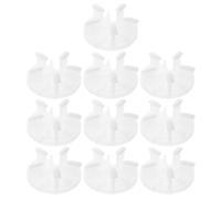 SMASOLO 10 Pezzi Supporto Espositore Unghie in Trasparente Stand Lotus per Pratica Nail Art con Simulazione Curva Naturale Base Solida per Manicure Professionale e Applicazione Smalto