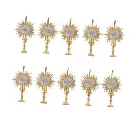 SMASOLO 10pezzi Decorazioni Religiose Per Torte Da Topper Comunione Oro Glitterato Per Battesimo e Feste Accessori Eleganti Per Celebrazioni Spirituali e Shower