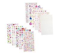 SMASOLO 11 Fogli Adesivi e Rotondi Autoadesivi per Decorazioni Unghie e Scrapbooking Gioielli Te Brillanti e Luminosi
