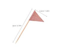 SMASOLO 12 Pezzi Decorative Triangle Toothpick Flags For Cake And Fruit Picks Lightweight Party Food Picks For Birthday Wedding Holiday Desserts And Appetizers