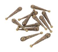 SMASOLO 12 Pezzi Terminali in Metallo per Cravatta Bolo Vintage Punte Decorative Lunghe per Cordoncini Accessori per Creazione Collane e Bracciali Fai da Te Materiale Durevole e Stile