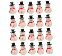 SMASOLO 16 Pezzi Miniature Snowman Figurines in Resin Glow in Dark Christmas Ornaments for Fairy Gardens Micro Landscapes Holiday Party Decor Compact And Charming