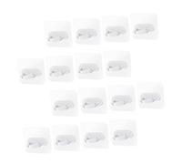 SMASOLO 16 pezzi Supporto Adesivo Trasparente Ganci Autoadesivi per Parete Portaoggetti Bagno e Cucina Impermeabili Organizer Doccia per Appendere Bagnoschiuma e Accessori Senza Foratura