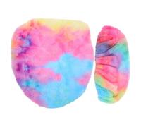 SMASOLO 1set Copriwater Colorati Morbido Peluche Copertura Decorativa per Toilette con Design Tie-Dye per Bagno Protezione e Comfort Extra per Sedile e Serbatoio