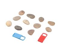 SMASOLO 1set Pietre Naturali per Dipingere Rocce Creative Fatte Mano per attività per Ragazzo Ragazza e Scuola con Supporto Inclusa Stile Casual e Variegato