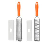 SMASOLO 2 pezzi Grattugia Acciaio Inossidabile per Cucina Affetta Verdure e Frutta Resistente Grattugia Fine e Grossa per Formaggio e Cioccolato Strumento Multifunzionale per Uso