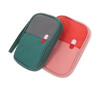 SMASOLO 2 pezzi Mini Borsa Medicina Portatile Organizer Compatto Resistente per Viaggio e Casa Capacità con Ampia Apertura Kit Pronto Soccorso Campeggio Escursionismo