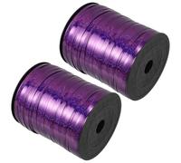 SMASOLO 2 Pezzi Nastro Glitterato Metallico Nastro Arricciato per Palloncini Resistente Decorazione Festa Artigianato Floreale e Confezioni Regalo con Finitura Olografica Scintillante