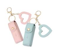 SMASOLO 2 pezzi Portachiavi Pochette Rosa per Rossetto e Mini Borsa Organizer Compatta per Monete e Chiavi Custodia Resistente e Versatile da Appendere Borsa o Chiavi