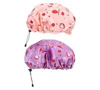SMASOLO 2 Pezzi Shower Cap Regolabile Doppio Peva per Riutilizzabile Adatto Lunghi e Protezione Completa per Doccia e Spa
