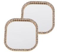 SMASOLO 2 pezzi Specchietto Adesivo per Telefono Strass Decalcomania Specchio Te per Custodia Cellulare Applicazione Facile e Decorazione Elegante