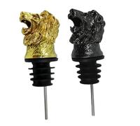 SMASOLO 2 pezzi Tappi Vino in Versatori Leggeri e Divertenti per Feste Bottiglie Vino Originale in Oro e Nero